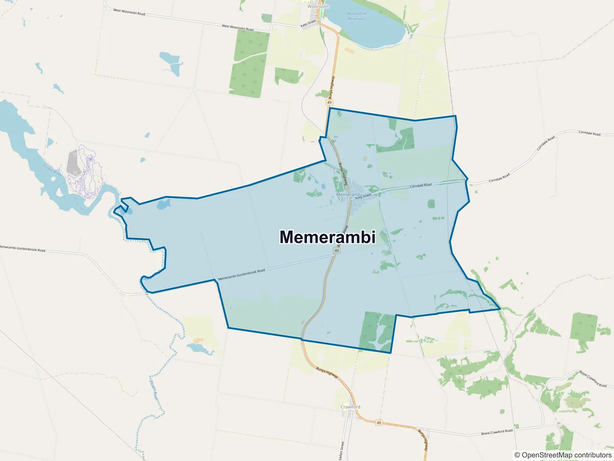 Map of Memerambi, QLD, Australia