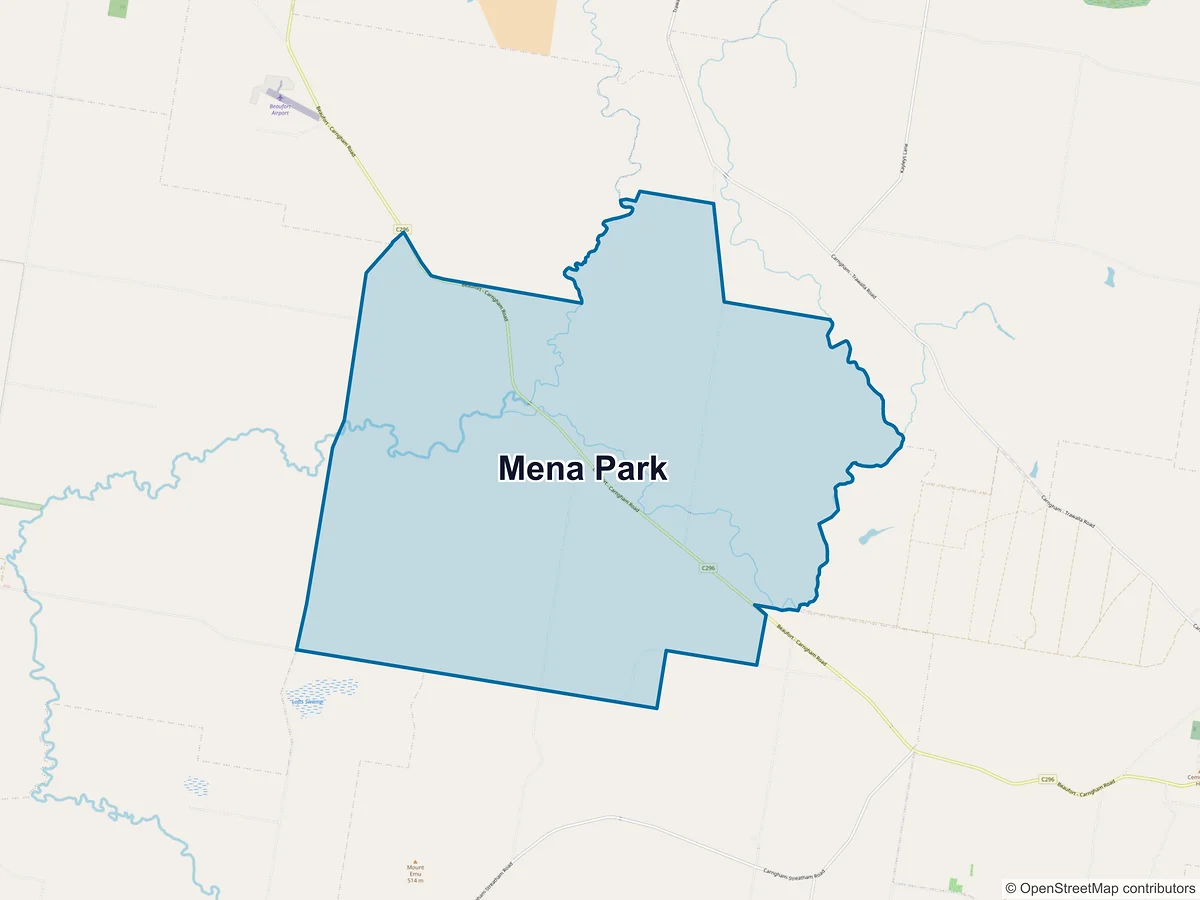 Map of Mena Park, VIC, Australia