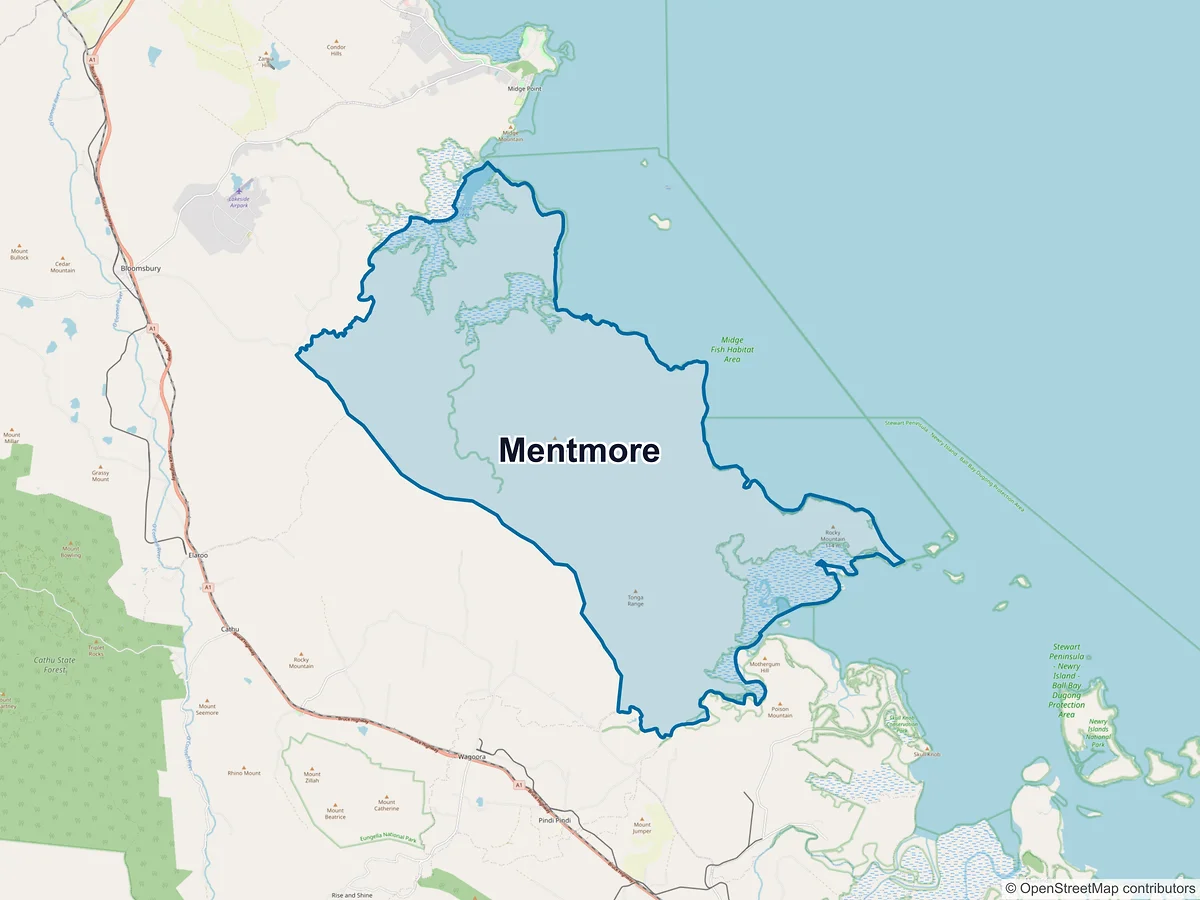 Map of Mentmore, QLD, Australia
