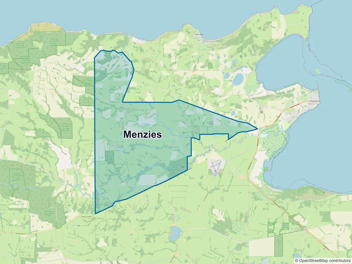 Map of Menzies, SA, Australia