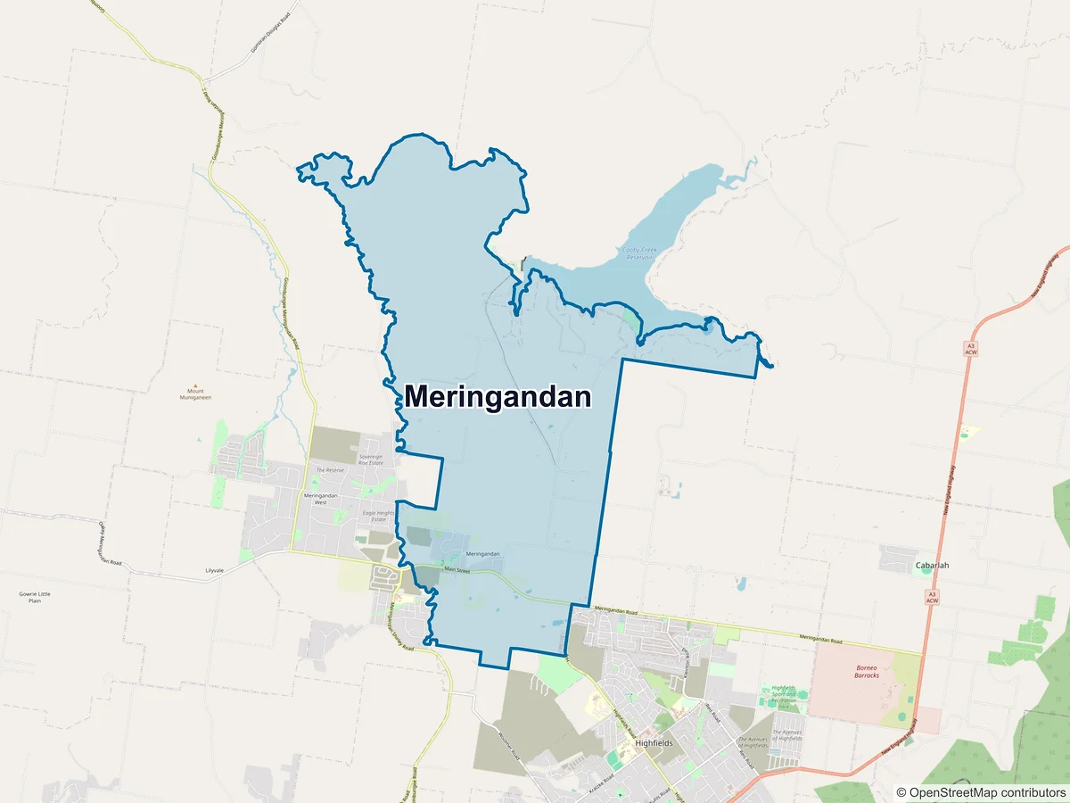 Map of Meringandan, QLD, Australia