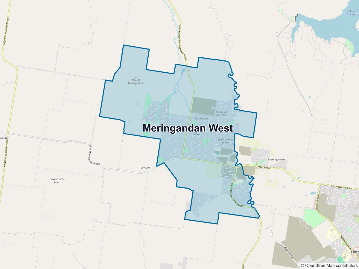 Map of Meringandan West, QLD, Australia