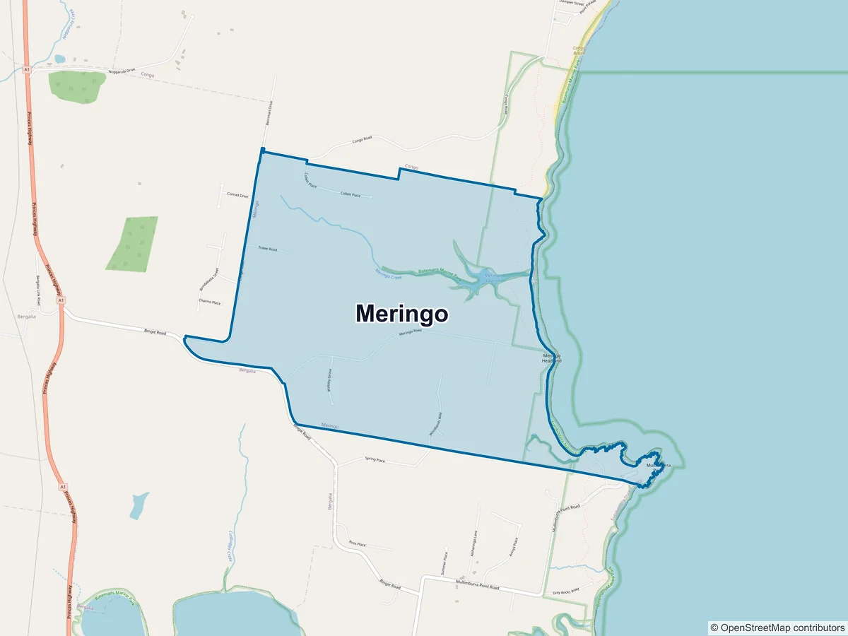 Map of Meringo, NSW, Australia