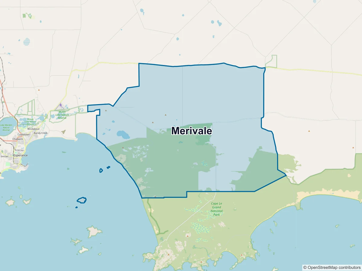 Map of Merivale, WA, Australia