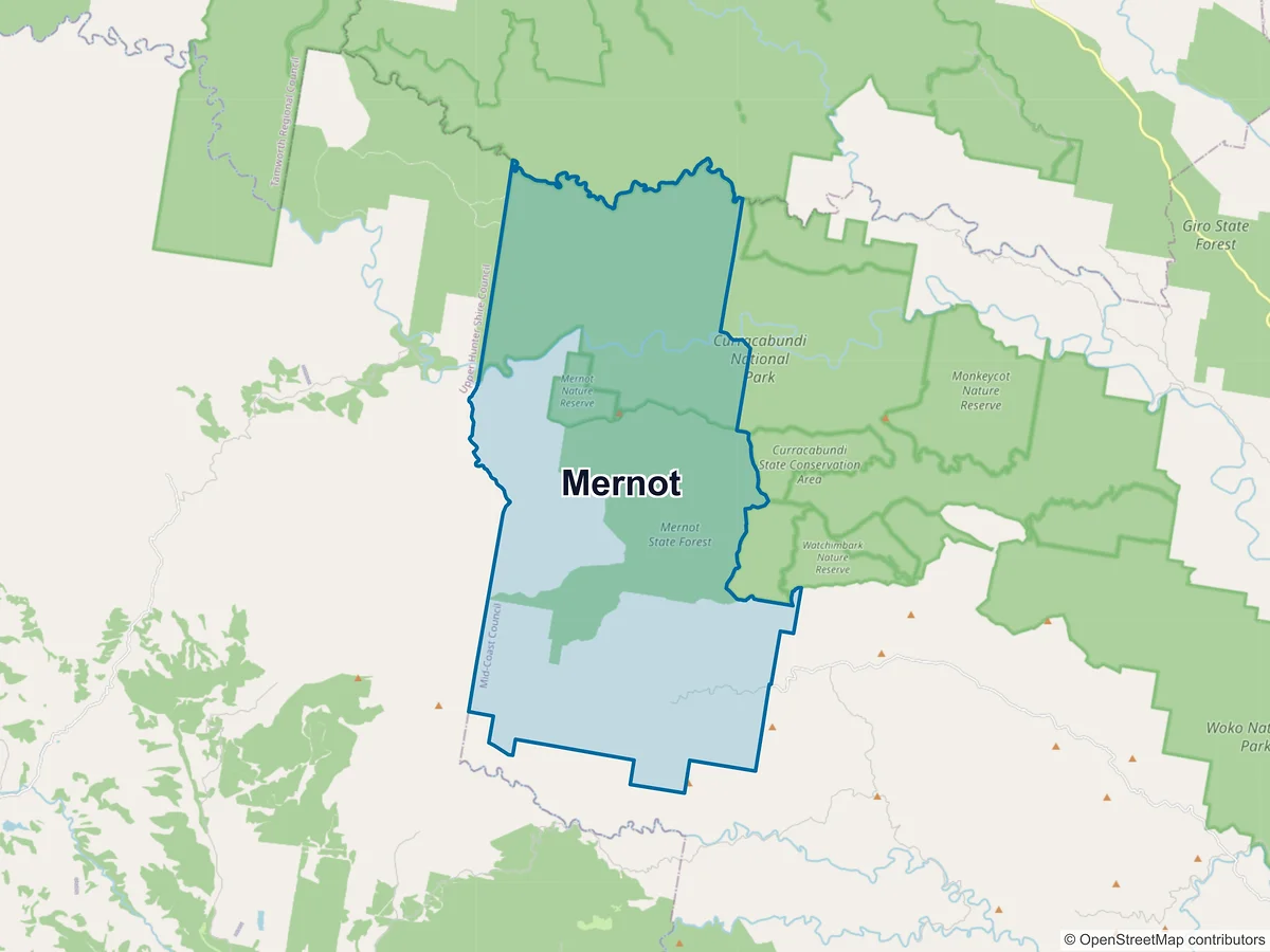Map of Mernot, NSW, Australia