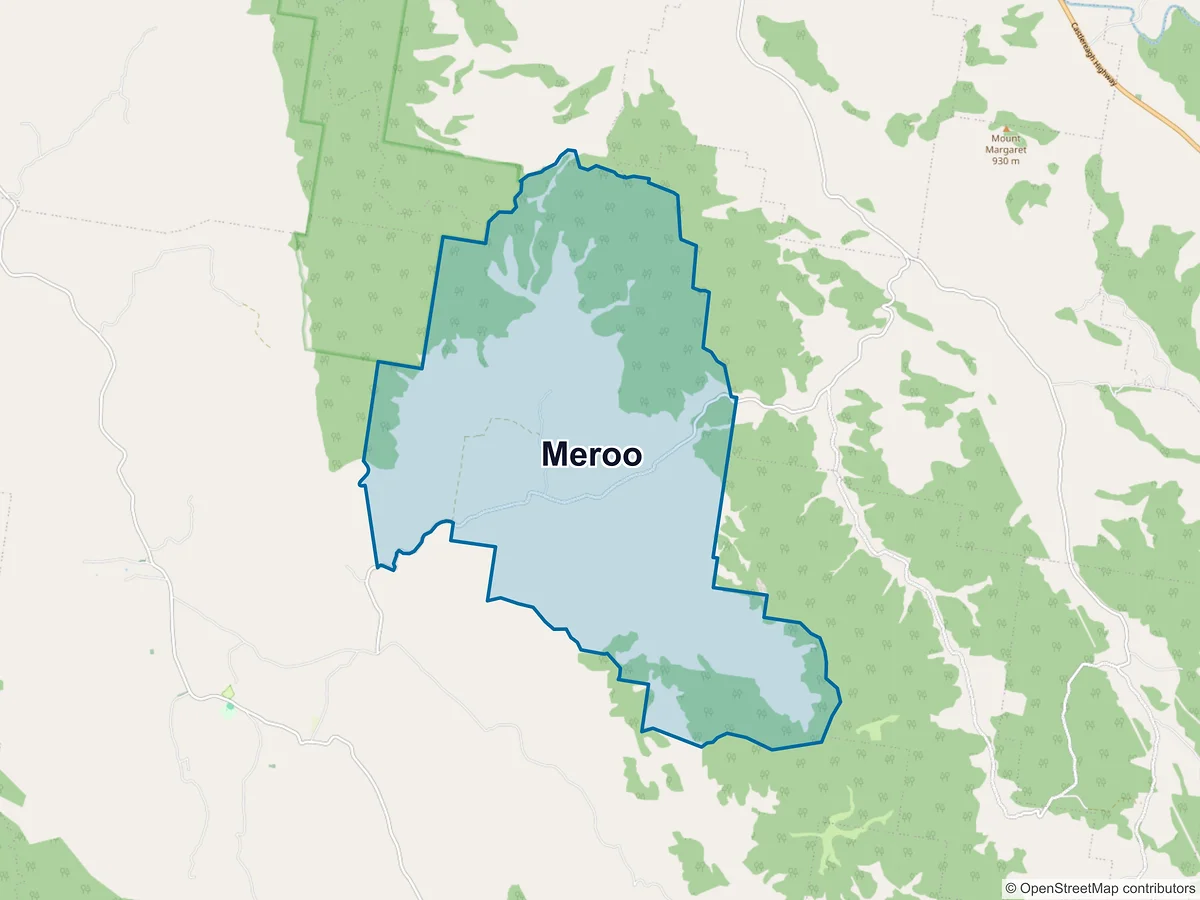 Map of Meroo, NSW, Australia