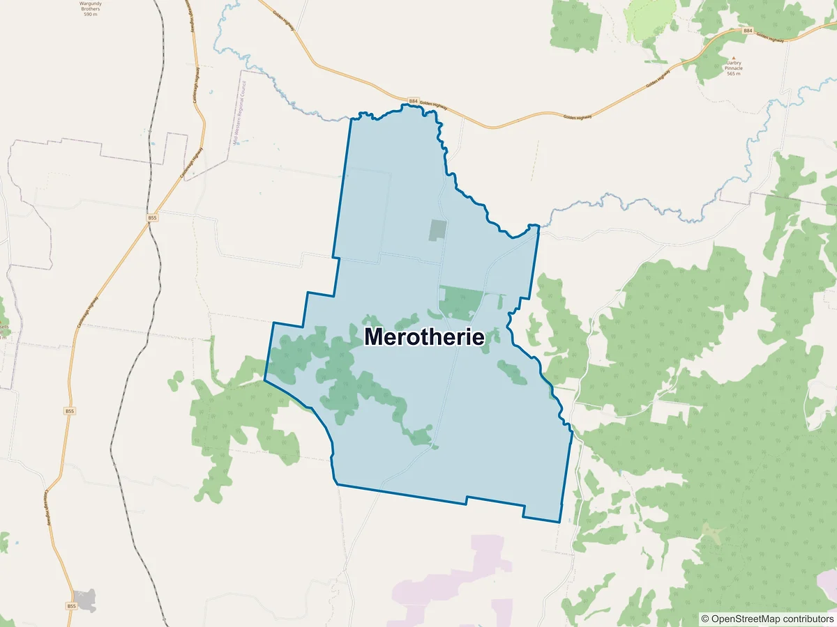 Map of Merotherie, NSW, Australia