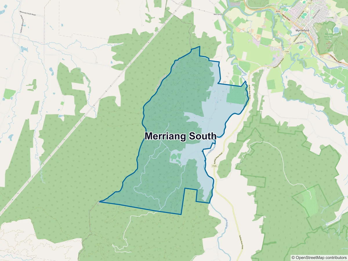 Map of Merriang South, VIC, Australia