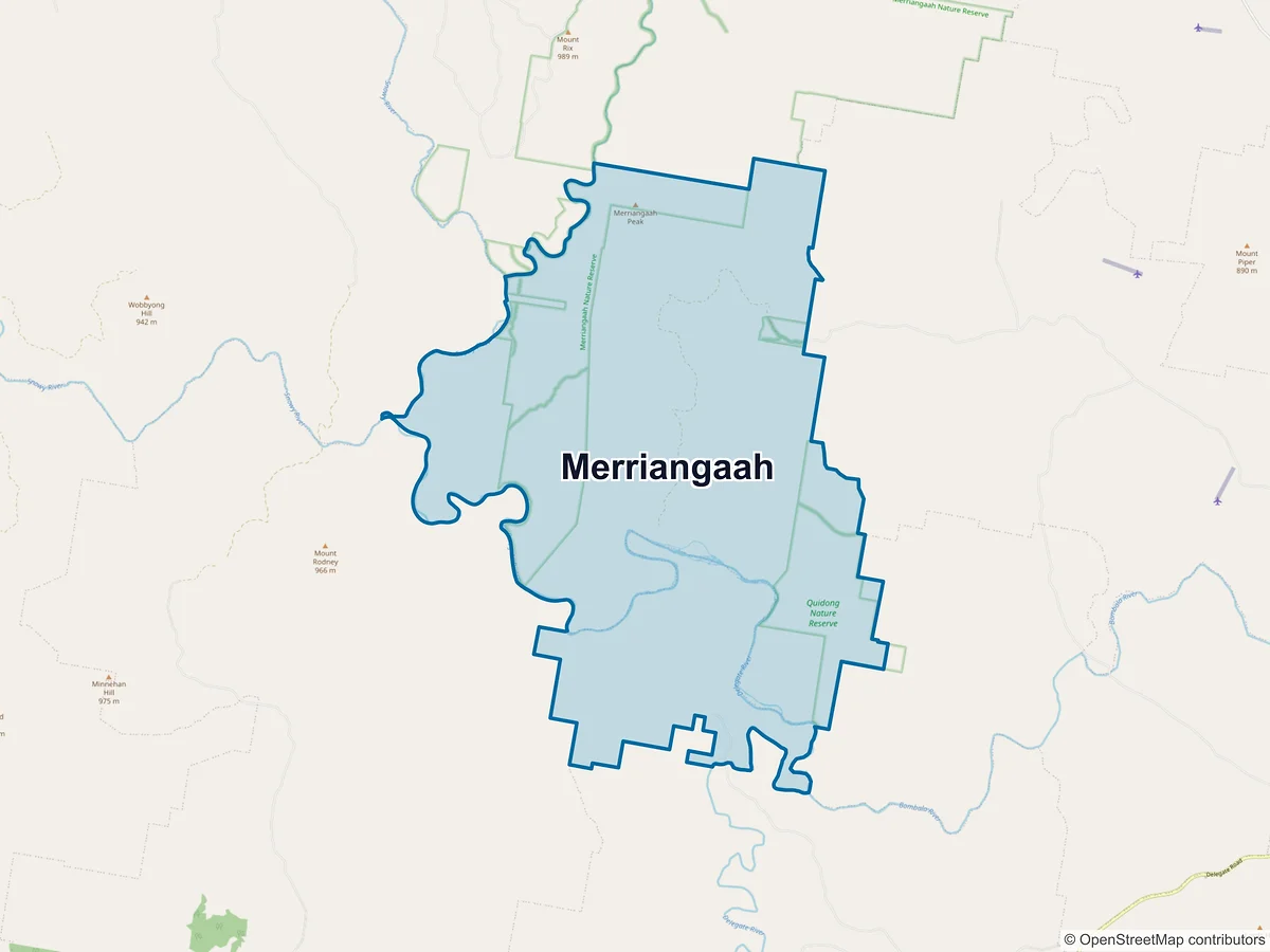 Map of Merriangaah, NSW, Australia