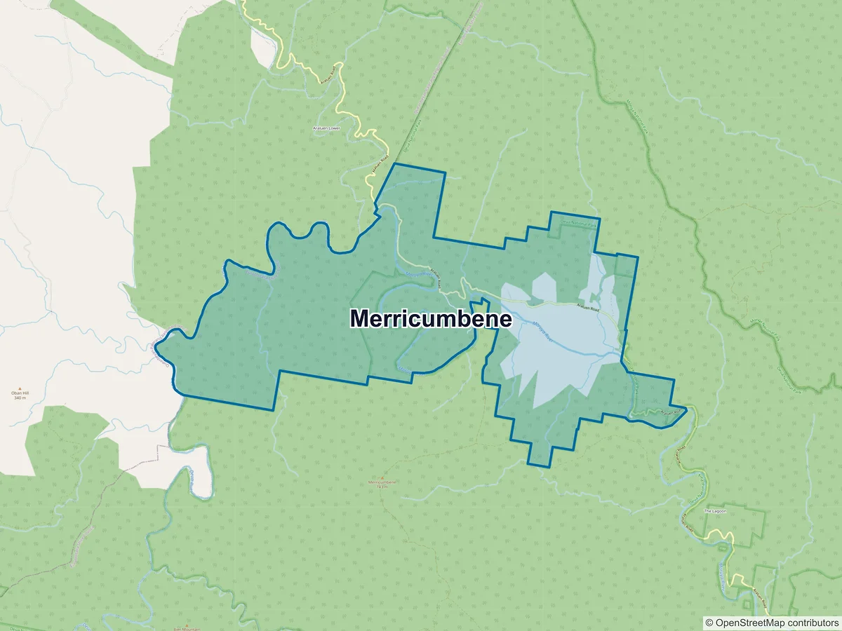 Map of Merricumbene, NSW, Australia