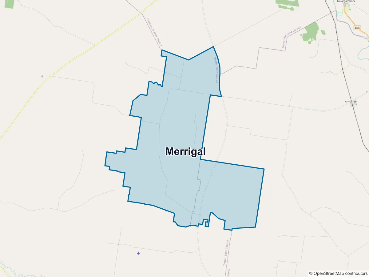 Map of Merrigal, NSW, Australia