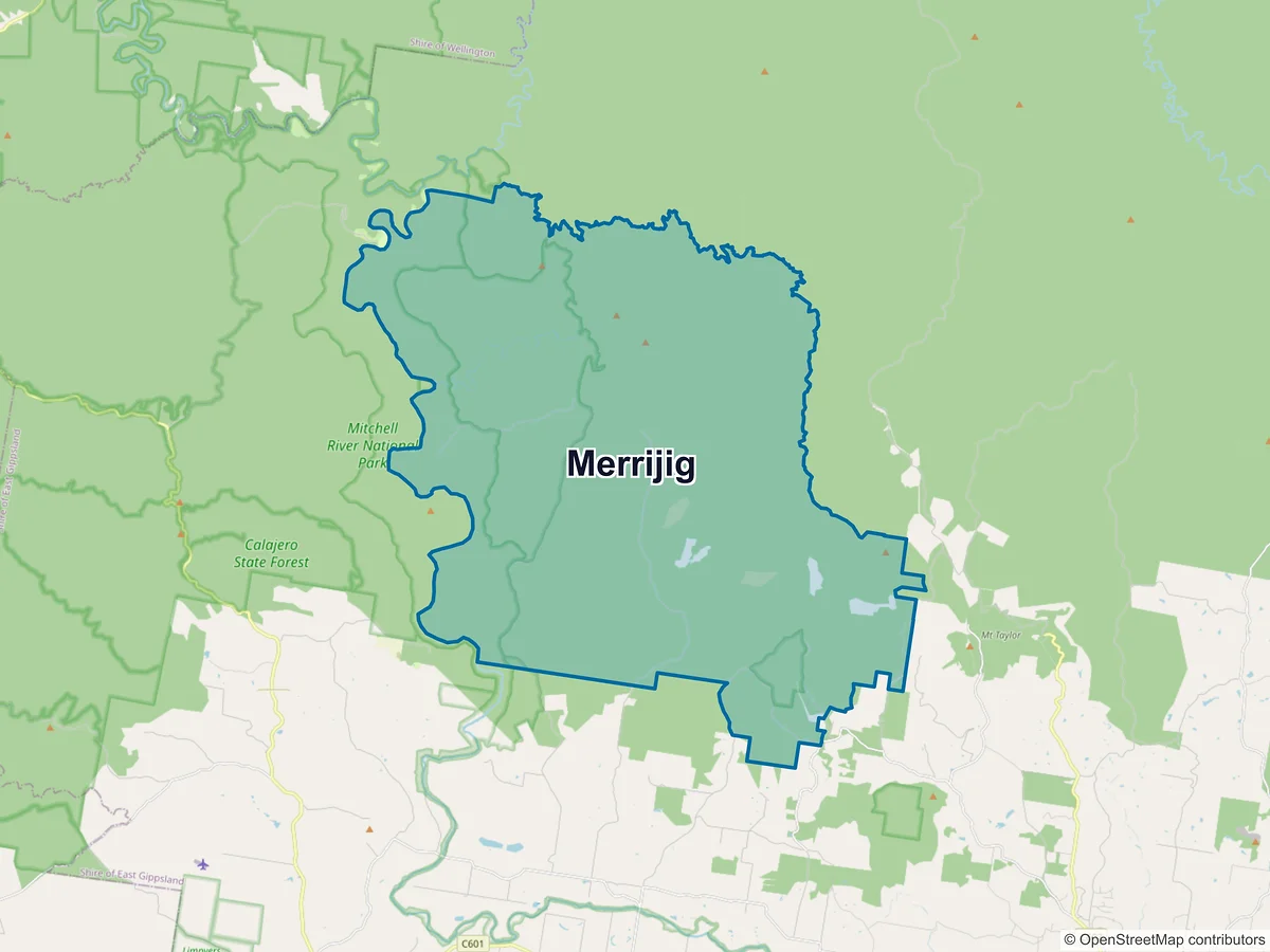 Map of Merrijig, VIC, Australia