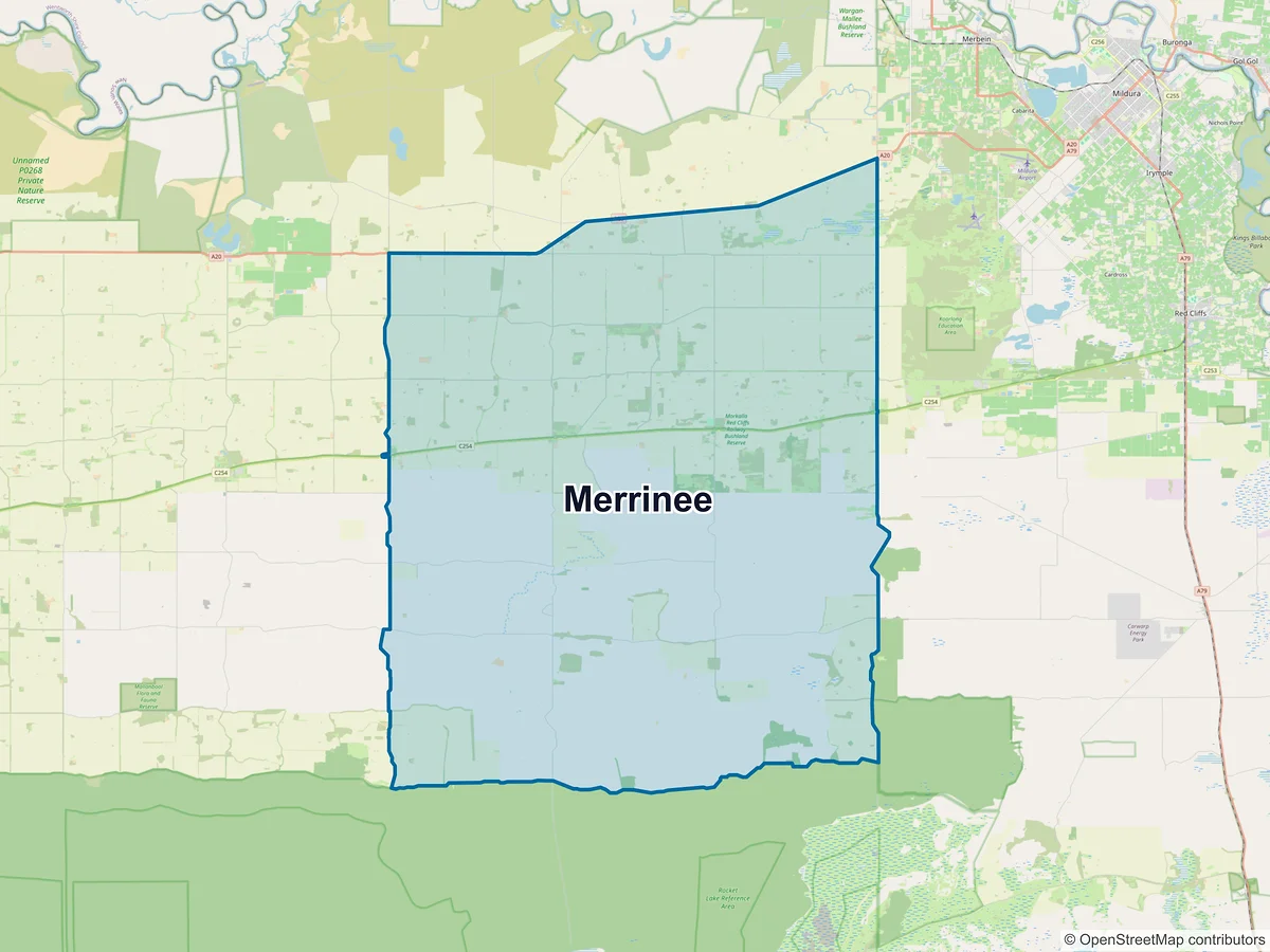 Map of Merrinee, VIC, Australia