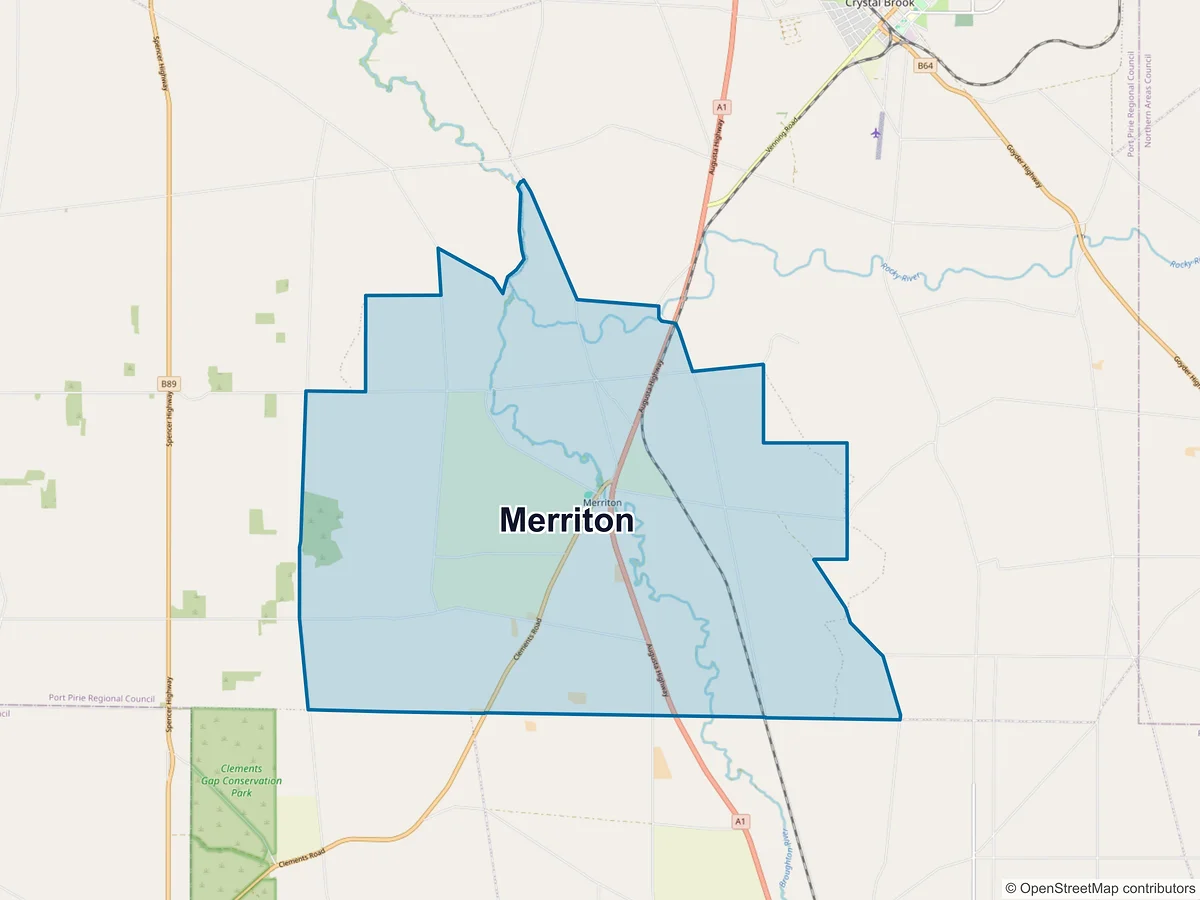 Map of Merriton, SA, Australia