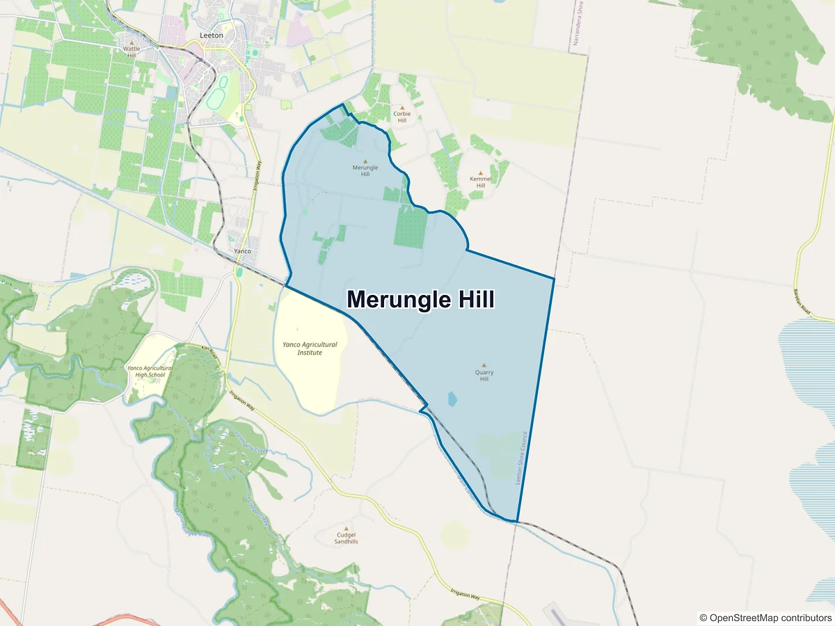 Map of Merungle Hill, NSW, Australia