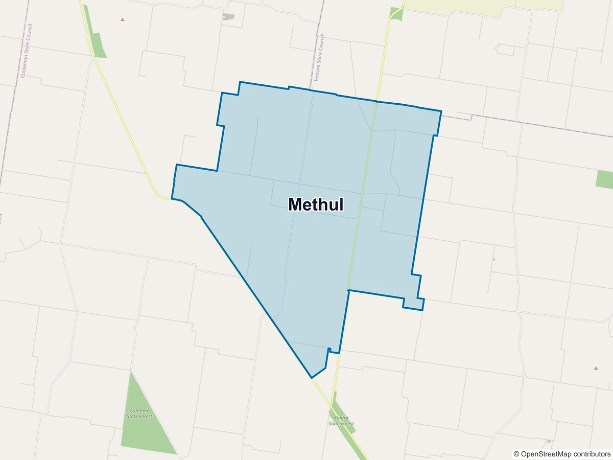 Map of Methul, NSW, Australia