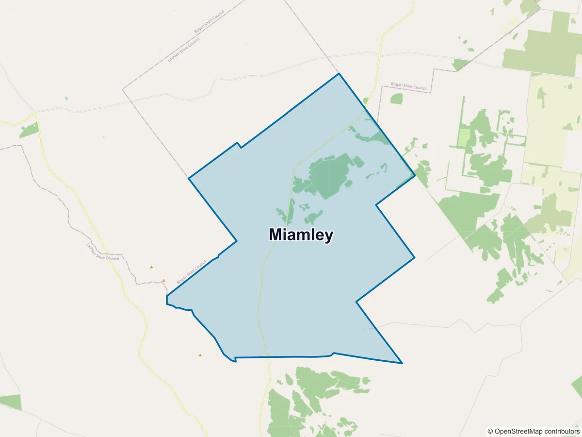 Map of Miamley, NSW, Australia