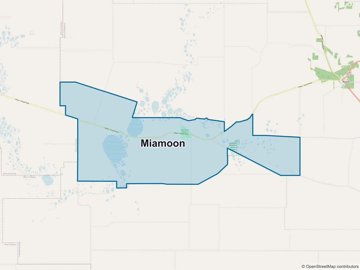 Map of Miamoon, WA, Australia
