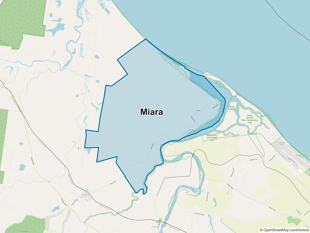 Map of Miara, QLD, Australia