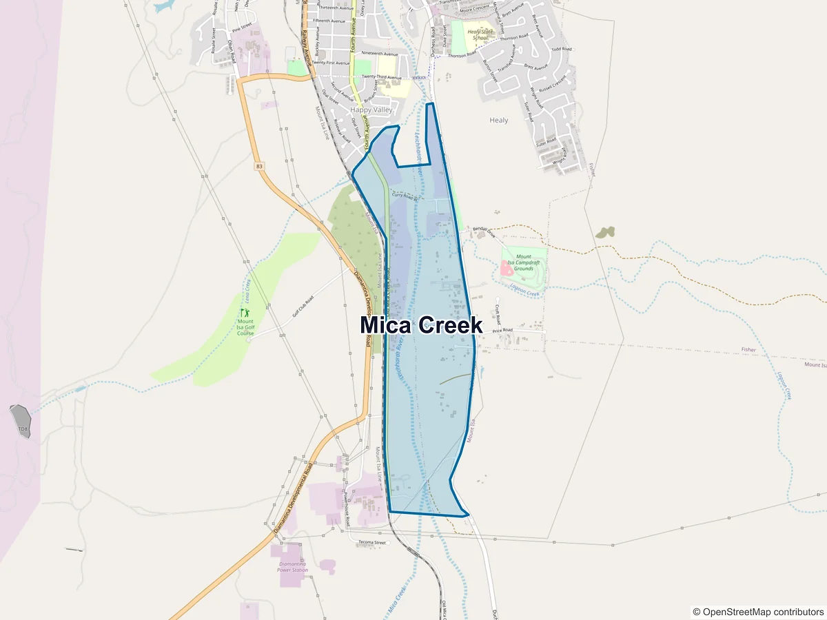 Map of Mica Creek, QLD, Australia