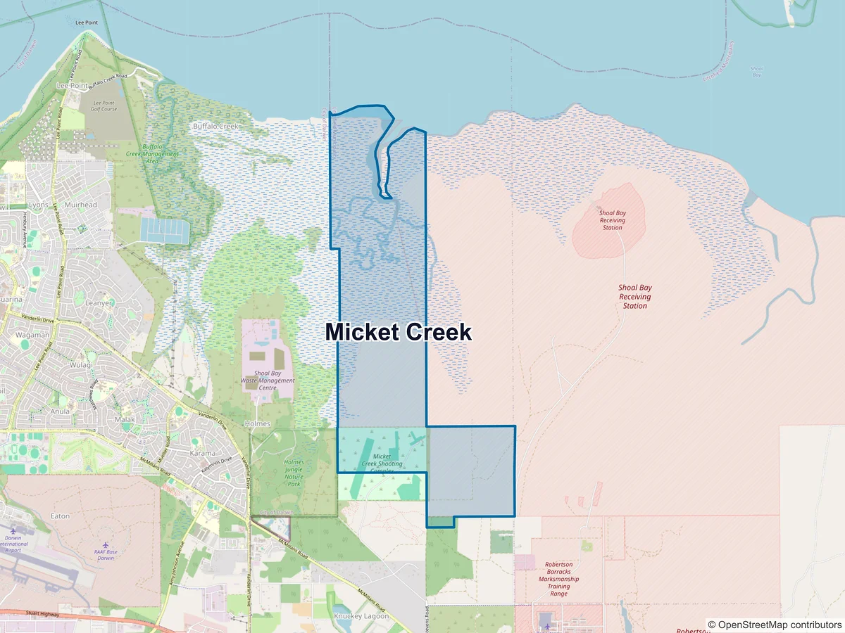 Map of Micket Creek, NT, Australia