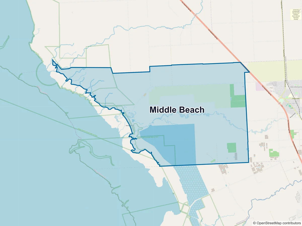 Map of Middle Beach, SA, Australia