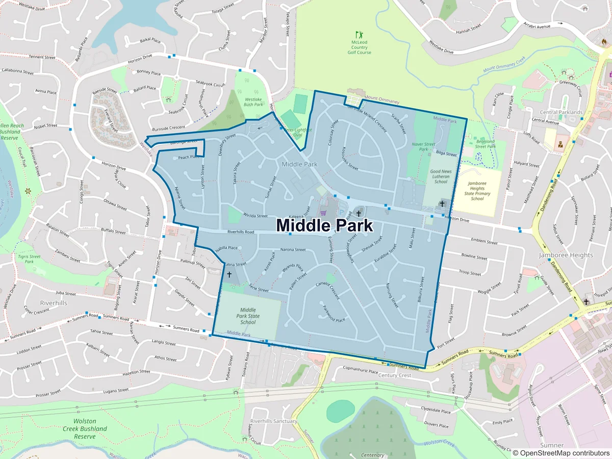 Map of Middle Park, QLD, Australia