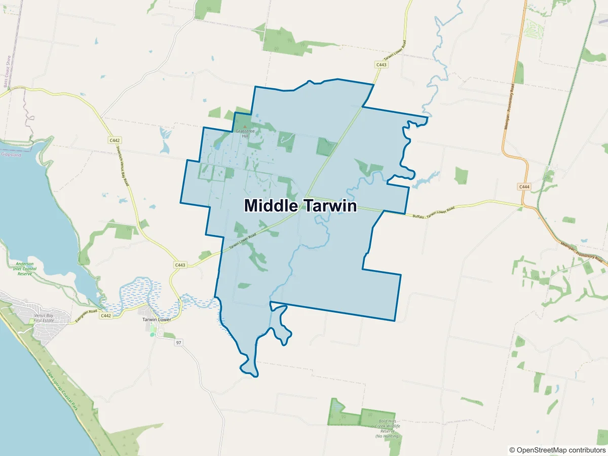 Map of Middle Tarwin, VIC, Australia