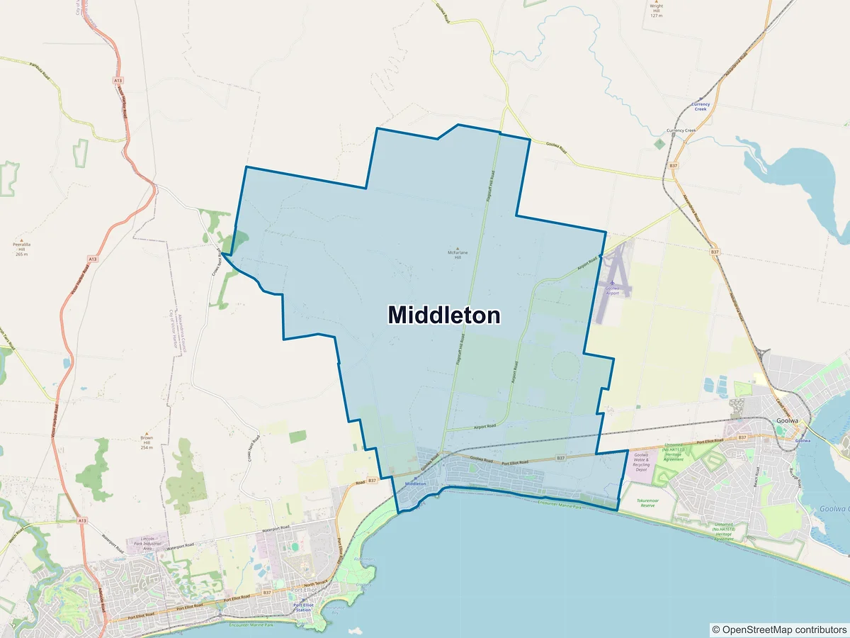 Map of Middleton, SA, Australia
