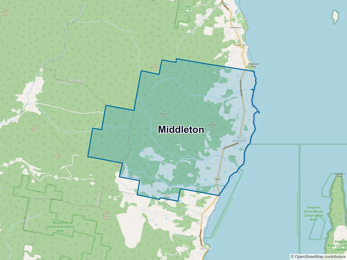 Map of Middleton, TAS, Australia