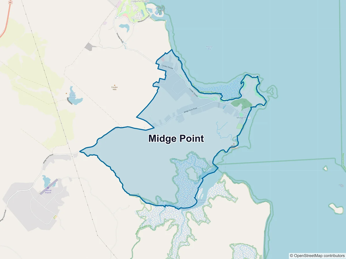 Map of Midge Point, QLD, Australia