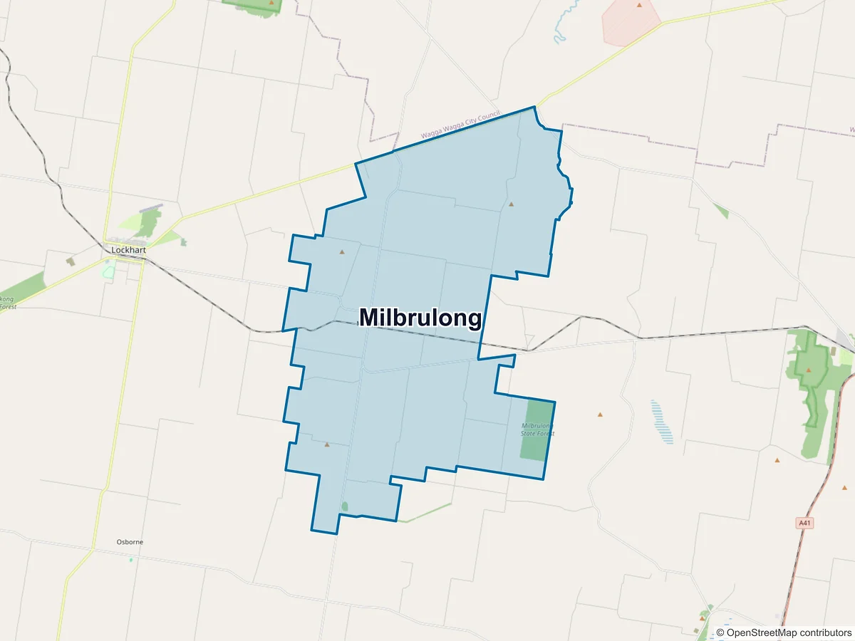 Map of Milbrulong, NSW, Australia