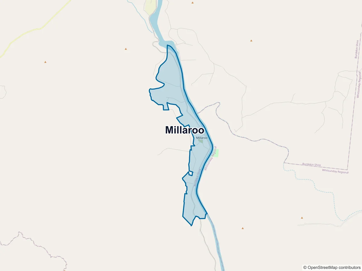 Map of Millaroo, QLD, Australia