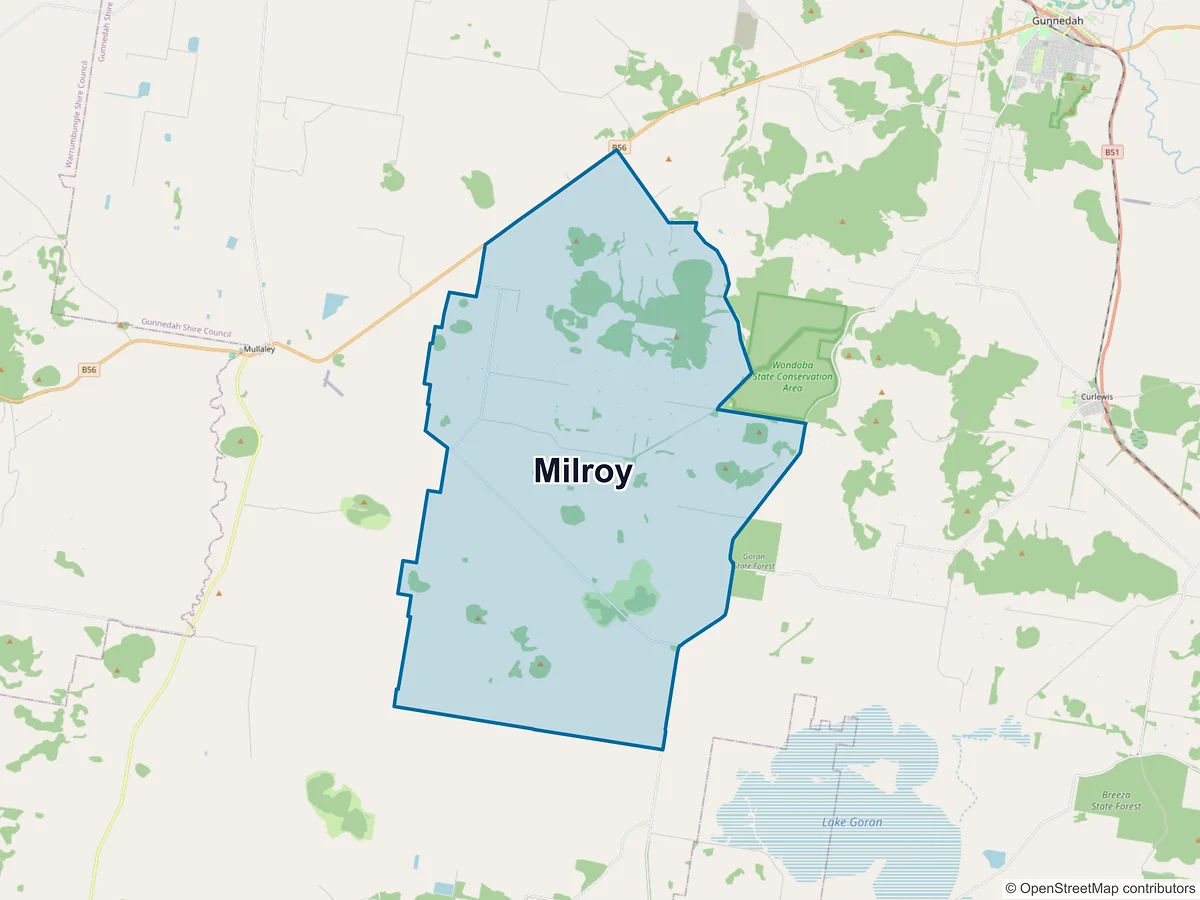 Map of Milroy, NSW, Australia