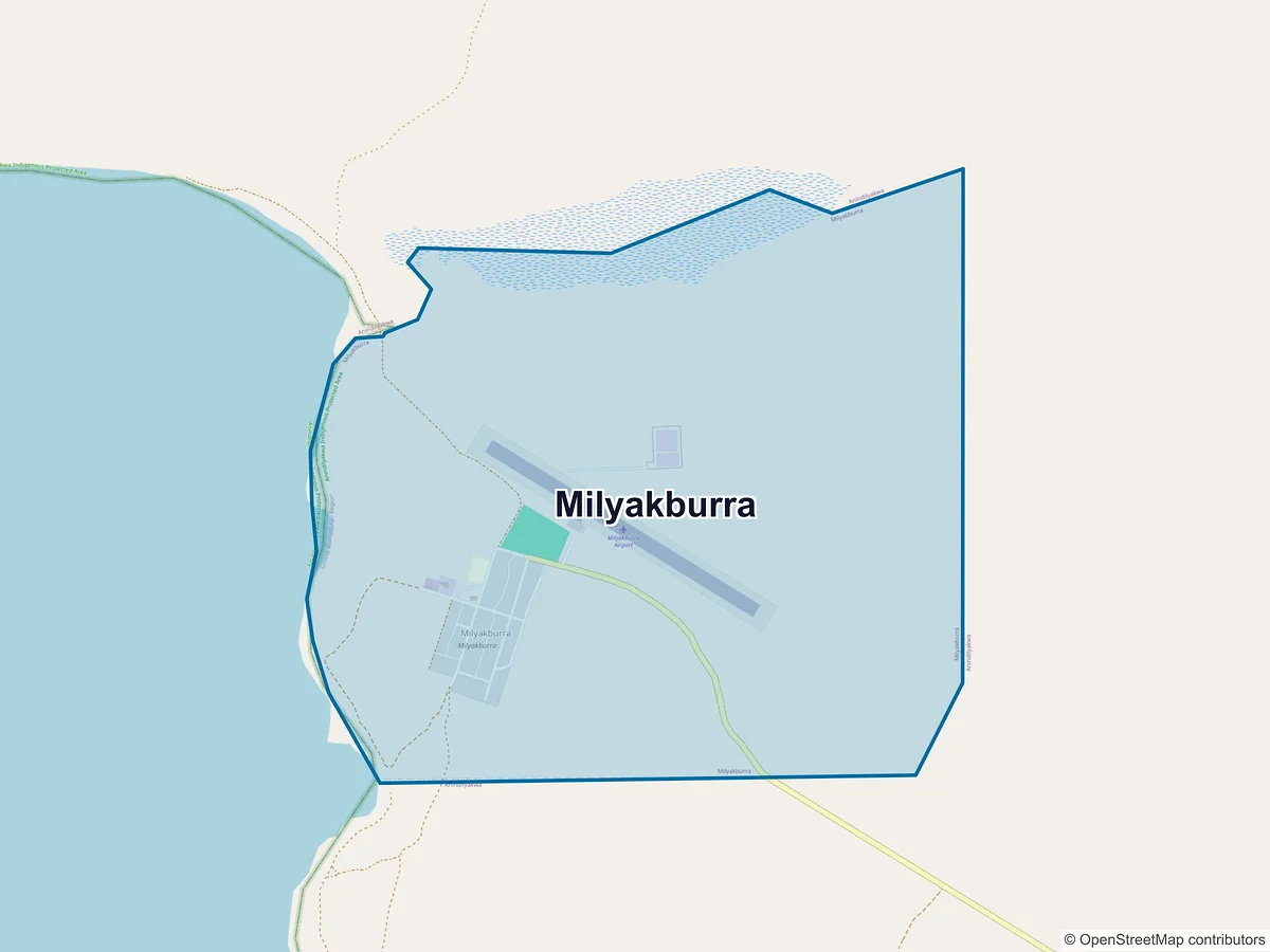 Map of Milyakburra, NT, Australia
