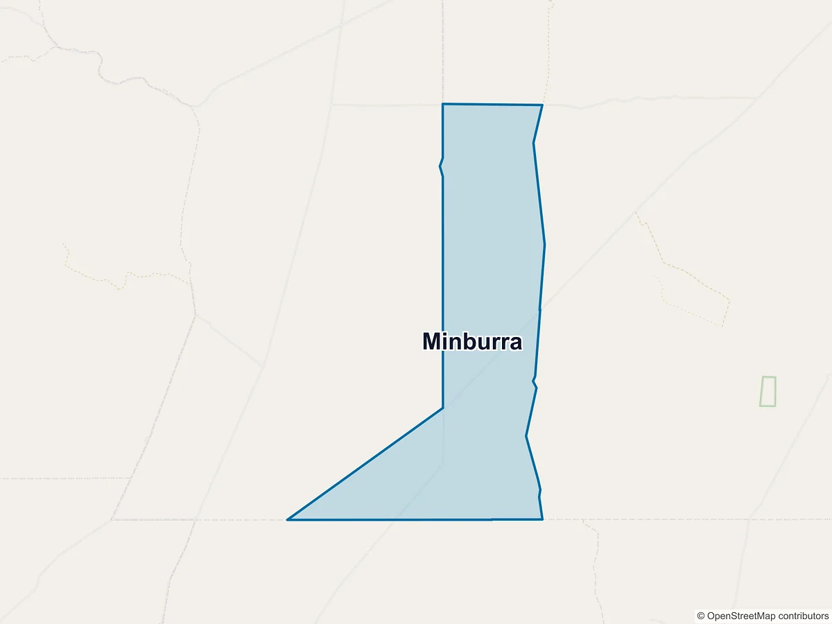 Map of Minburra, SA, Australia