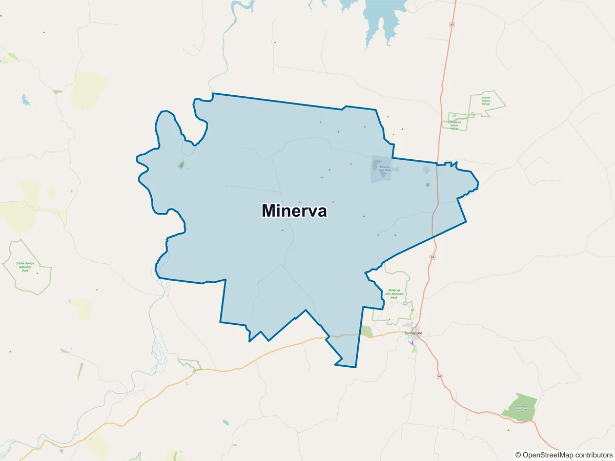 Map of Minerva, QLD, Australia