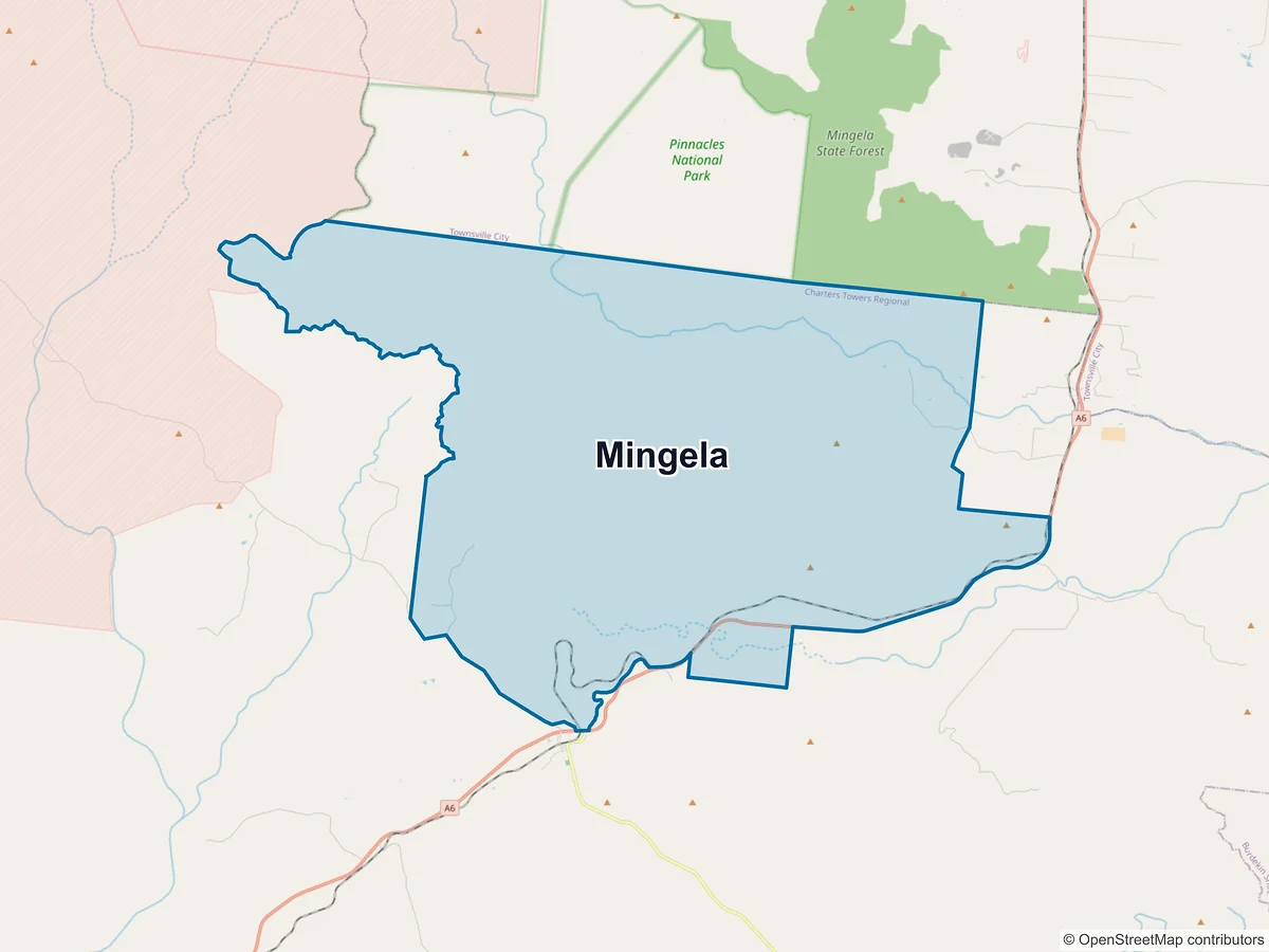 Map of Mingela, QLD, Australia