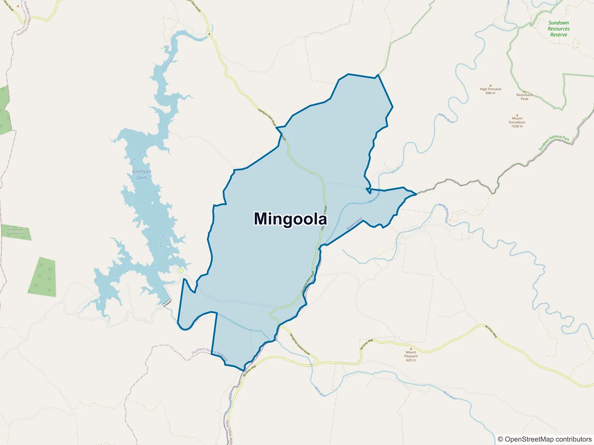 Map of Mingoola, QLD, Australia
