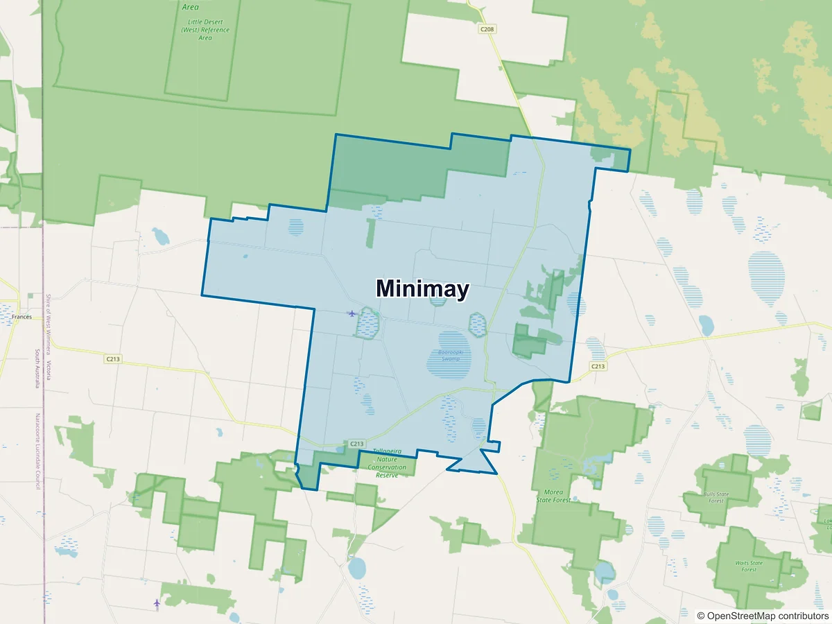 Map of Minimay, VIC, Australia