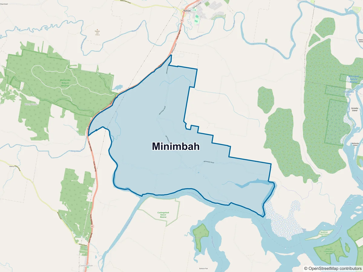 Map of Minimbah, NSW, Australia