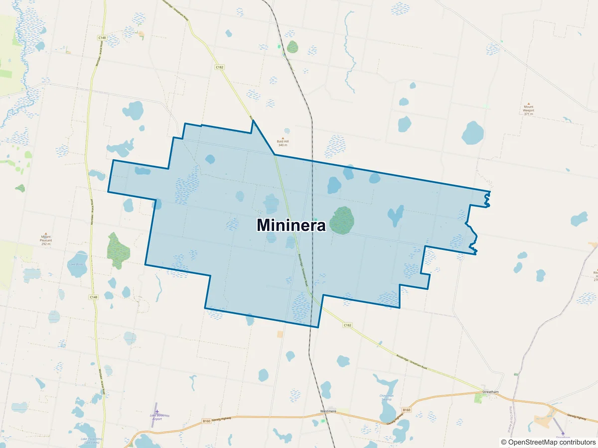 Map of Mininera, VIC, Australia
