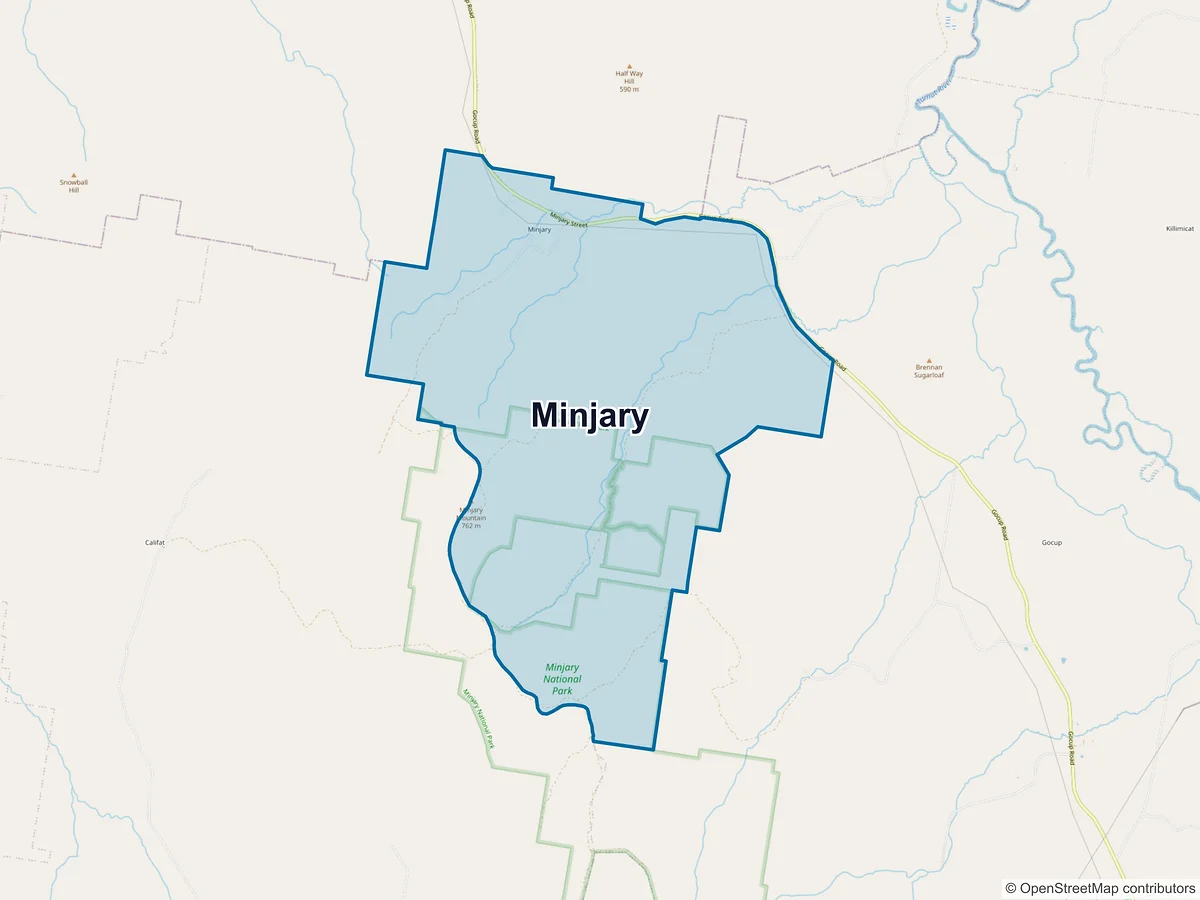 Map of Minjary, NSW, Australia