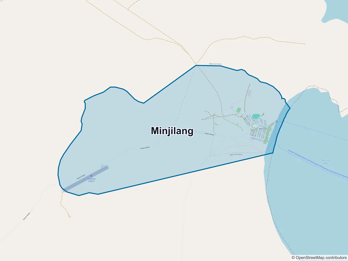 Map of Minjilang, NT, Australia