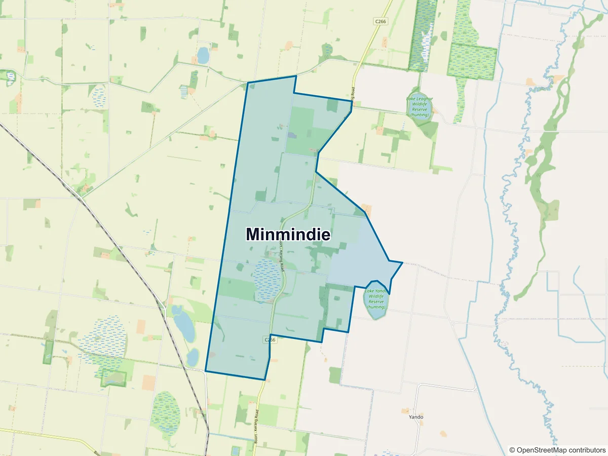 Map of Minmindie, VIC, Australia