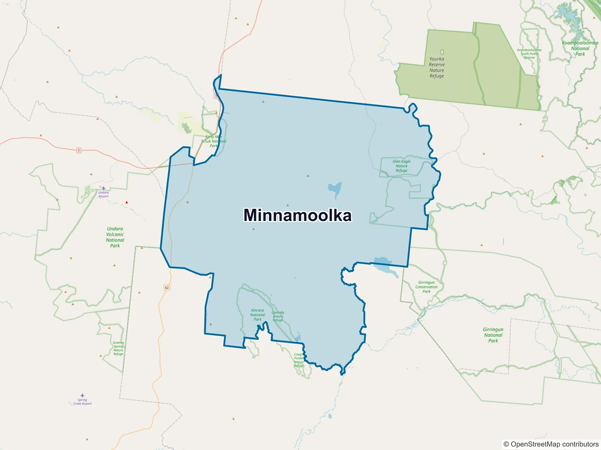 Map of Minnamoolka, QLD, Australia