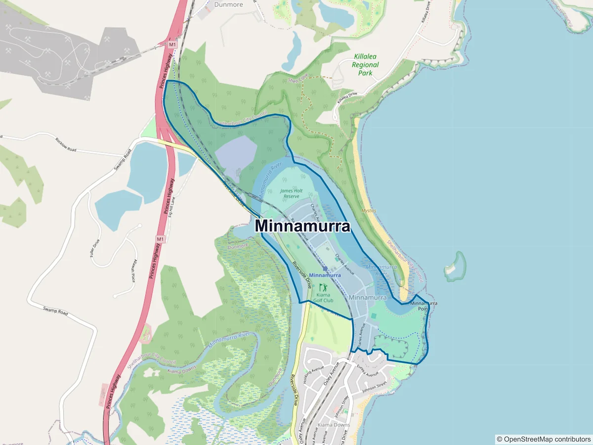 Map of Minnamurra, NSW, Australia