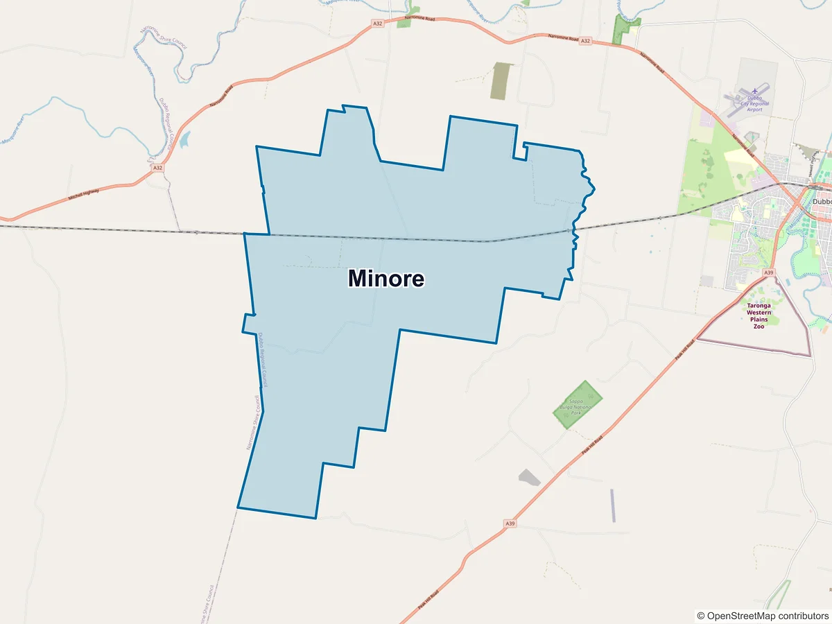Map of Minore, NSW, Australia