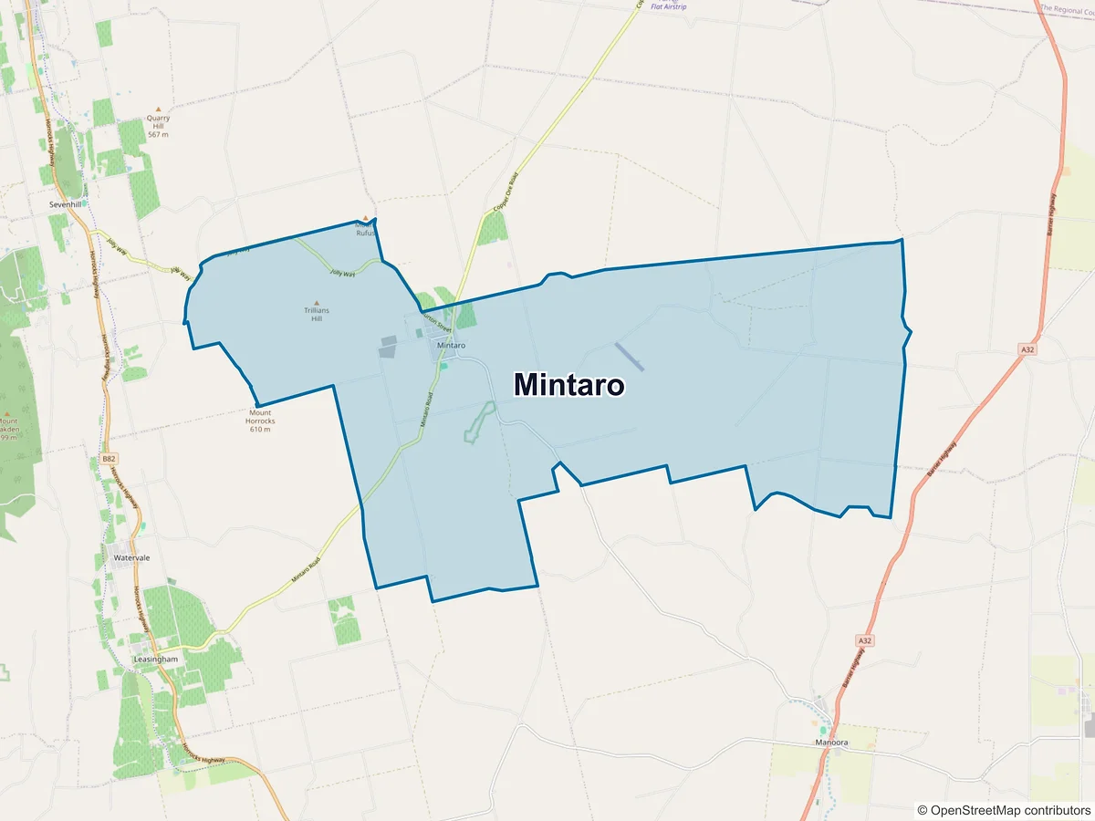 Map of Mintaro, SA, Australia