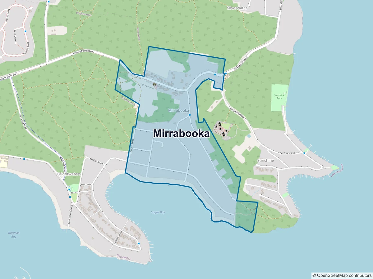 Map of Mirrabooka, NSW, Australia